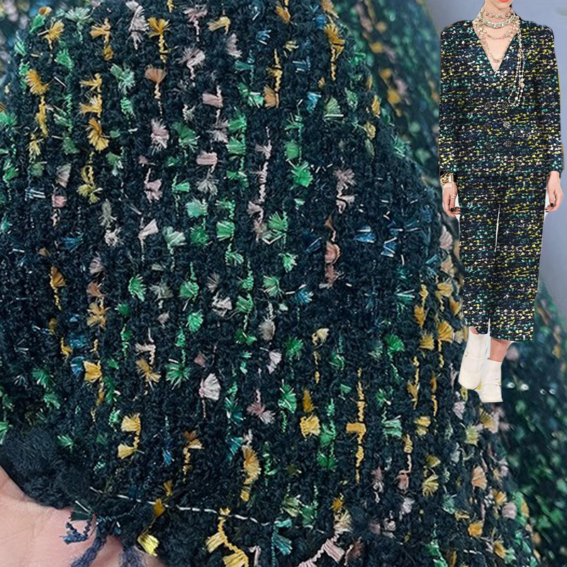 Sewing Tweed Fabric - Kolorowa taśma z barwionego przędzy tweedowej