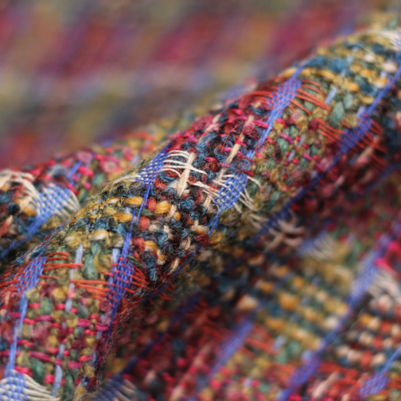 Czerwona/zielona kratka wełnia – Sewing Tweed Fabric recenzja i cena