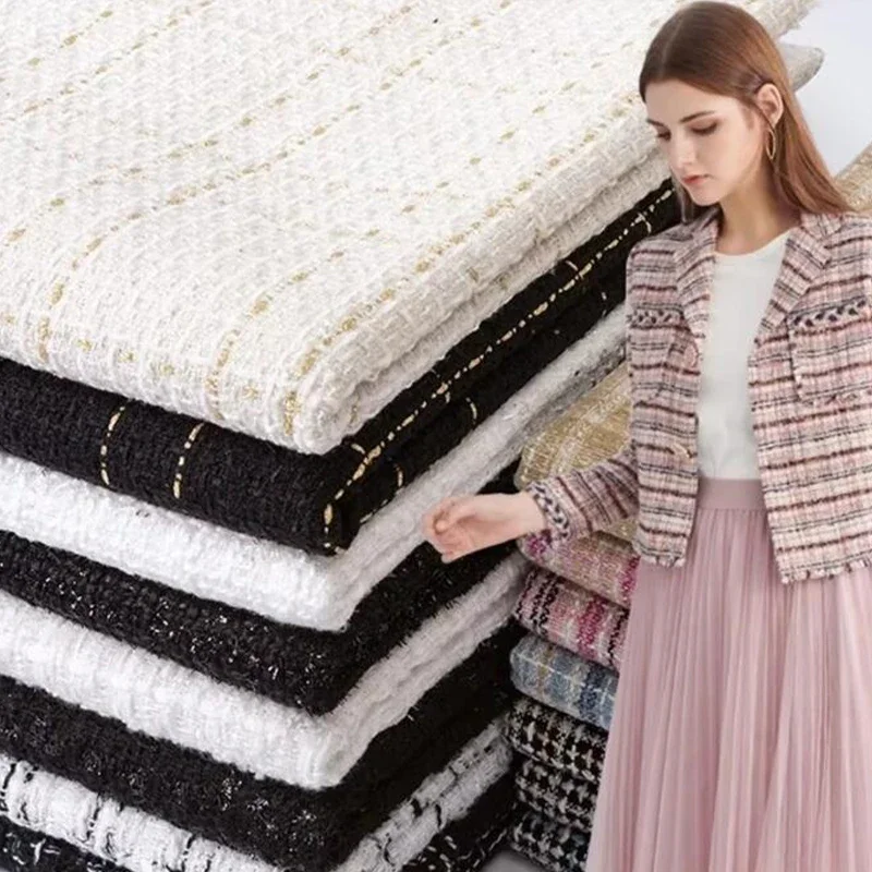 50cm Złoty Jedwab Mały Zapach  – Sewing Tweed Fabric recenzja i cena