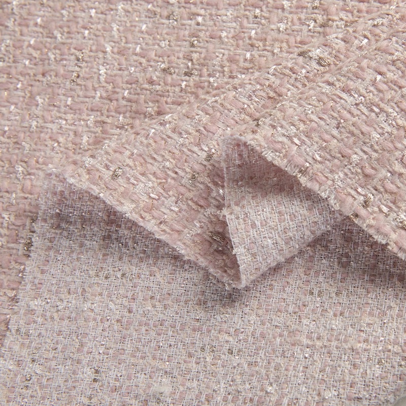Beżowa kolorowa i złota przędz – Sewing Tweed Fabric recenzja i cena