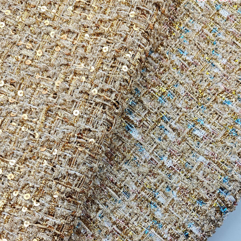 Tkanina tweedowa z drutem złot – Sewing Tweed Fabric recenzja i cena