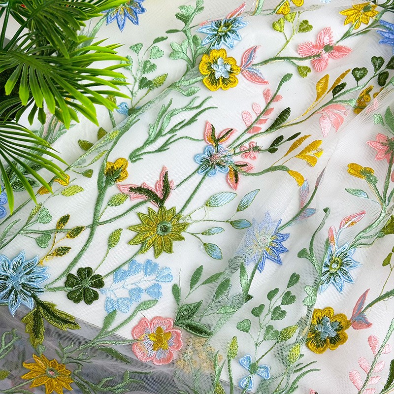 90x130cm Kwiatowa Koronka Tiul – Textile And Sewing Materials recenzja i cena