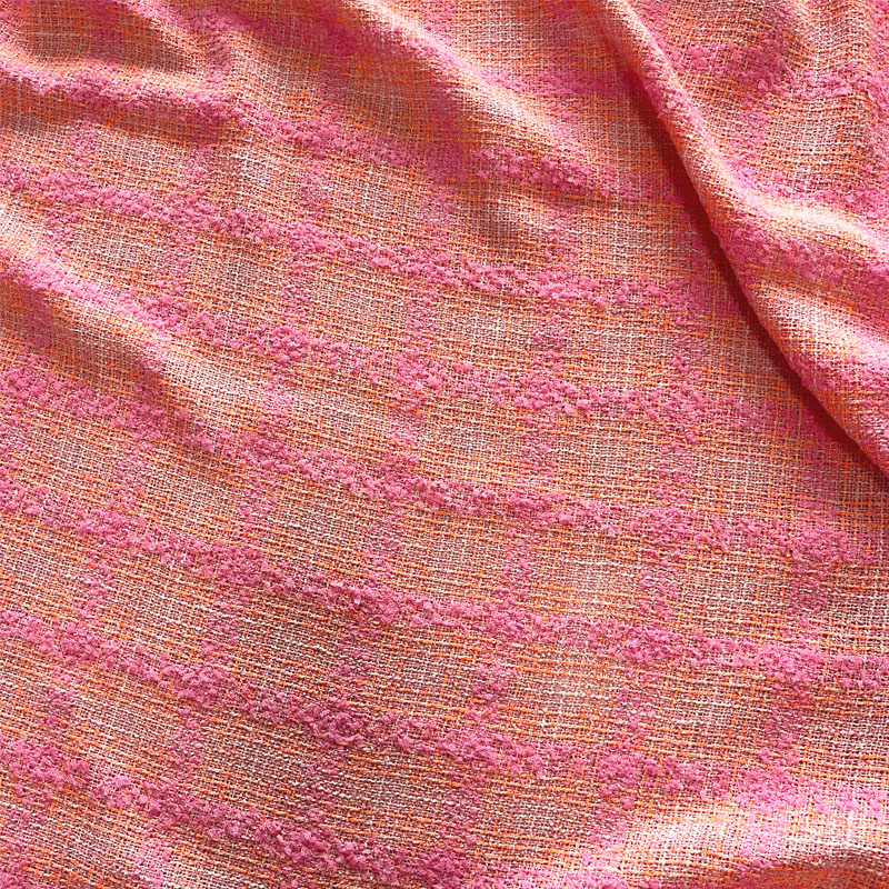Różowo-pomarańczowa krata z tk – Sewing Tweed Fabric recenzja i cena
