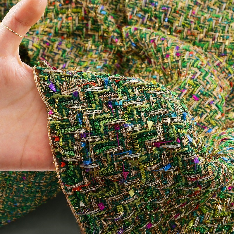 Tkanina tweedowa w paski Tkana – Sewing Tweed Fabric recenzja i cena